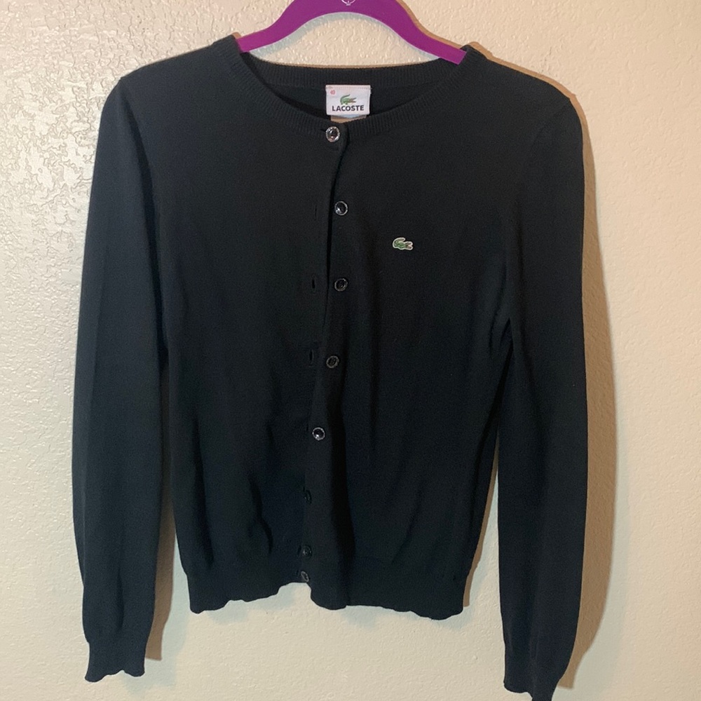 Lacoste black cardigan